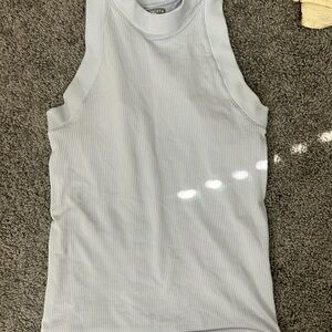 Light blue Ribbed Tank Top